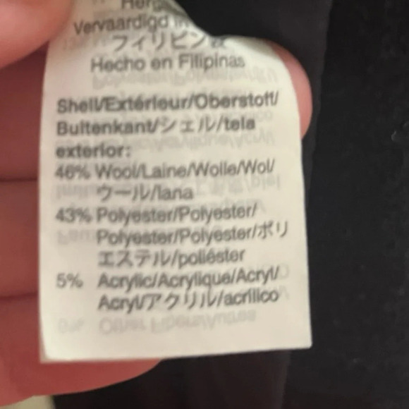 J. Crew Mercantile Navy Blue Wool Blend Coat Fur Trim Hood Jacket 00/ XS Women’s - Picture 7 of 7